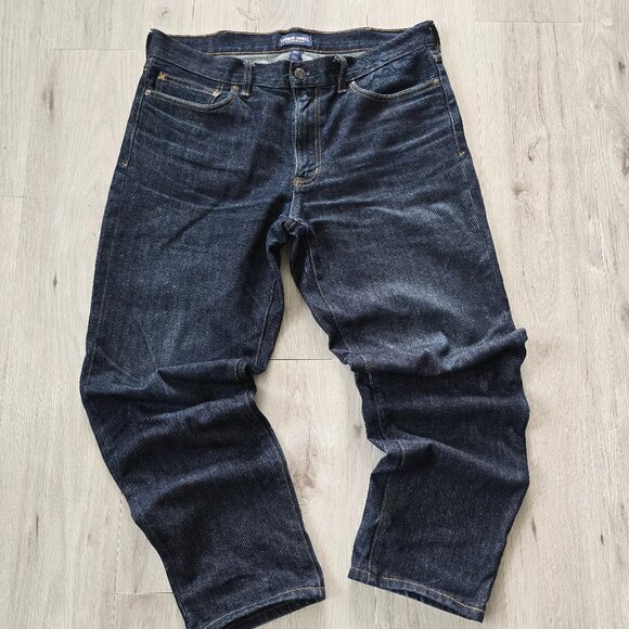 Land's End | Square Rigger dark wash denim straight leg workwear jeans | MENS 34 - Picture 1 of 10
